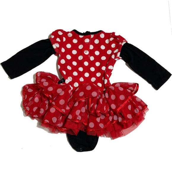 Minnie Disney Red Polka Dot One Piece Dress 12M/1Y - Picture 2 of 4